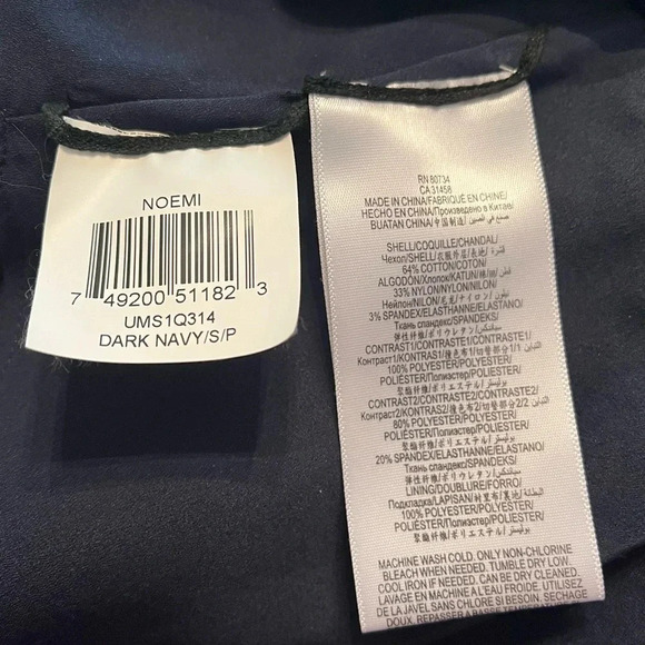 BCBGMaxAzria Noemi Corset Peplum Blouse in Dark Navy size S - Picture 13 of 14